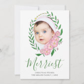 メリーChristmas Ovalフローラリース シーズンカード (正面)