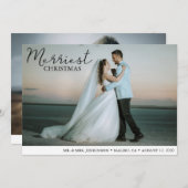 メリーChristmas Photo結婚の発表 シーズンカード (正面/裏面)