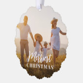 メリーChristmas Photo Holiday オーナメントカード (左)