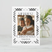 メリーChristmas Plaid Photo Card シーズンカード (スタンド正面)
