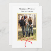 メリーChristmas Red Bow写真 シーズンカード (正面/裏面)