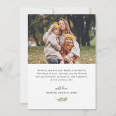 メリーChristmas Scriptシンプルスタイリッシュ 2枚の写真 シーズンカード (裏面)