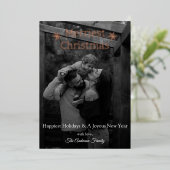メリーChristmas Snowflaks Photo Foil Card 箔シーズンカード (立ち正面)