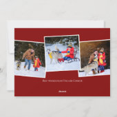 メリーChristmas White Script Overlay Photo シーズンカード (裏面)