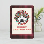 メリーChristmask Lit COVID Pathogen Maskクリスマス シーズンカード (スタンド正面)