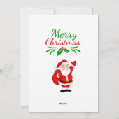 メリーChristmass – サンタクロースかわいい シーズンカード (裏面)