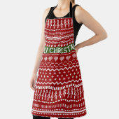 メリーChristmassweaterパターン エプロン (インサイチュ)