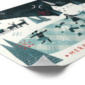 メリーChristmastimeスケートで滑るシーン ポスター (角)