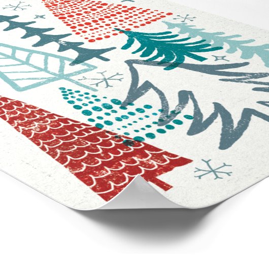 メリーChristmastime Trees ポスター (角)