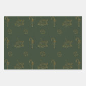 メリーChristmasWrapping紙フラットシートセット3 ラッピングペーパーシート (正面2)