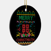 メリーChristmath Christmas Seater Math先生 セラミックオーナメント (右)