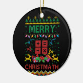 メリーChristmath Christmas Seater Math先生 セラミックオーナメント (左)