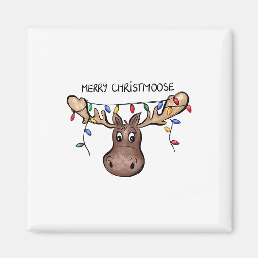 メリーChristmooseクリスマスムースクリスマスズラバーホリド マグネット (正面)