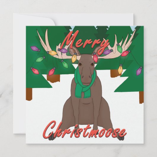メリーChristmoose – クリスマスカード (正面)