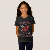 メリーChristmoose Buffalo Plaid Red Moose for Chri Tシャツ (正面フル)