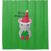 メリーChristmouseかわいいクリスマスマウス シャワーカーテン (正面)