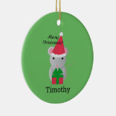 メリーChristmouseかわいいクリスマスマウス セラミックオーナメント (右)