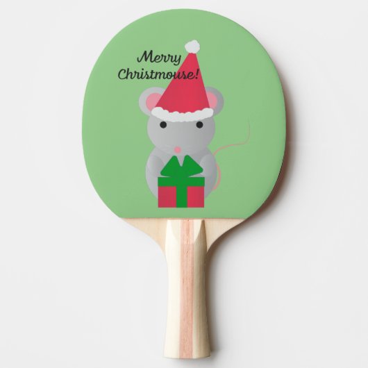 メリーChristmouseかわいいクリスマスマウス 卓球ラケット (正面)