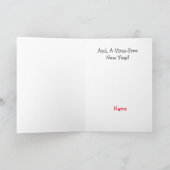 メリーCOVID-19小妖精や小人クリスマスカード カード (内部)