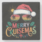 メリーCruisemas 2024クリスマスサンタトナカイ ストーンコースター (正面)