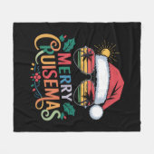 メリーCruisemas 2024クリスマスサンタトナカイ フリースブランケット (正面(横))