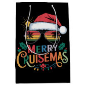 メリーCruisemas 2024クリスマスサンタトナカイ ミディアムペーパーバッグ (正面)