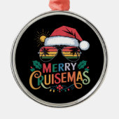 メリーCruisemas 2024クリスマスサンタトナカイ メタルオーナメント (正面)