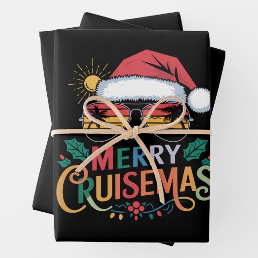 メリーCruisemas 2024クリスマスサンタトナカイ ラッピングペーパーシート (インサイチュ)