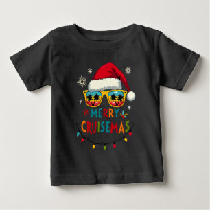 メリーCruisemas 2025クリスマスサンタトナカイ ベビーTシャツ