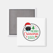 メリーCruisemas Santa Hat Cruise Ship Christmas Cr マグネット (正面/裏面)