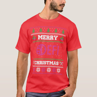 メリーDeFiクリスマス ダサいクリスマススウェーター Tシャツ