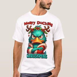 メリーDuking Christmas – 皮肉っぽい不機嫌なDuck Ch Tシャツ