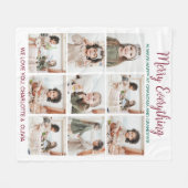 メリーEveryone 9 Photo Christmas フリースブランケット (正面(横))