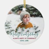 メリーEveryone Christmas Photo セラミックオーナメント (正面)
