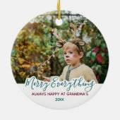 メリーEveryone Christmas Photo セラミックオーナメント (裏面)