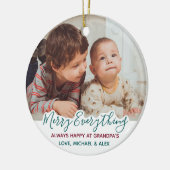 メリーEveryone Christmas Photo セラミックオーナメント (左)