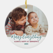 メリーEveryone Christmas Photo セラミックオーナメント (裏面)