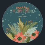 メリーEverything Christmas Folids Holiday Gift ラウンドシール<br><div class="desc">これらのシールは素晴らしあなたのあいさつにパーソナライズされたtouchを追加する方法である。デザインの右側カスタムにある[このデザインテンプレートを編集する]ボックスを使用するか、または青いクリック[文字を編集する]ボタンを使用してデザインの配置、フォントと色の変更、およびこの項目に追加の情報を追加して、このに用語を追加する。</div>