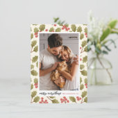 メリーEverything Christmas Holly & Holiday Photo シーズンカード (スタンド正面)