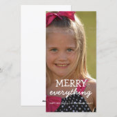 メリーEverything Christmas Photo Holiday Greetings シーズンカード (正面/裏面)