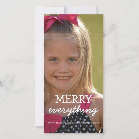 メリーEverything Christmas Photo Holiday Greetings シーズンカード (正面)