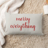 メリーEverything Christmas Red Script装飾用クッション ランバークッション (ブランケット)