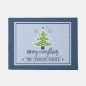 メリーEverything Christmas Treeファミリー名 ドアマット (正面)