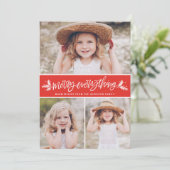メリーEverything Pine Branches Red Photo Collage シーズンカード (スタンド正面)