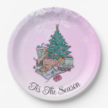 メリーEverything Pink Christmas Tree Cat and Dog