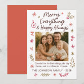 メリーEverything Scribble Doodle Christmas Card シーズンカード (正面/裏面)