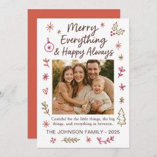 メリーEverything Scribble Doodle Christmas Card シーズンカード