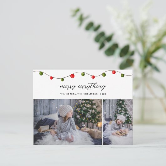 メリーEverything Scriptフォトホリデーライト シーズンポストカード (スタンド正面)