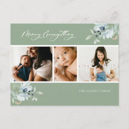 メリーEverything Winter Botanical Photo Collage シーズンポストカード