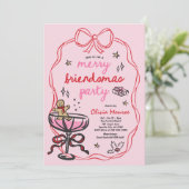 メリーFriendsmasクリスマスカクテルホリデーパーティー 招待状 (スタンド正面)